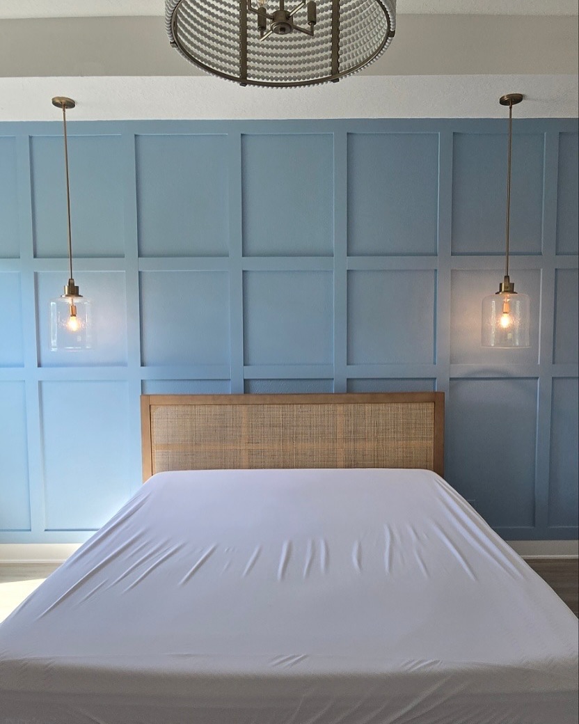 Painted shiplap feature wall by AVP Construction JAX — Jacksonville & St. John's County, FL