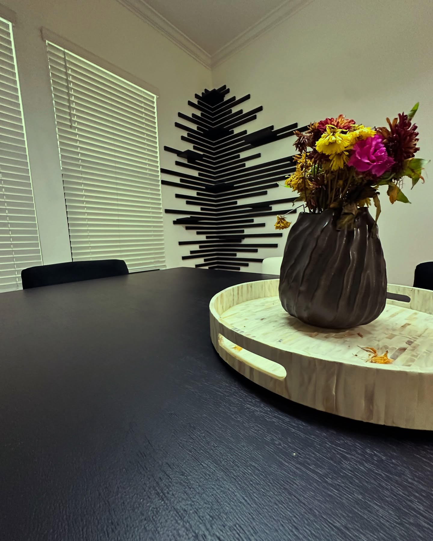 Modern fluted wood accent wall by AVP Construction JAX — Jacksonville & St. John's County, FL