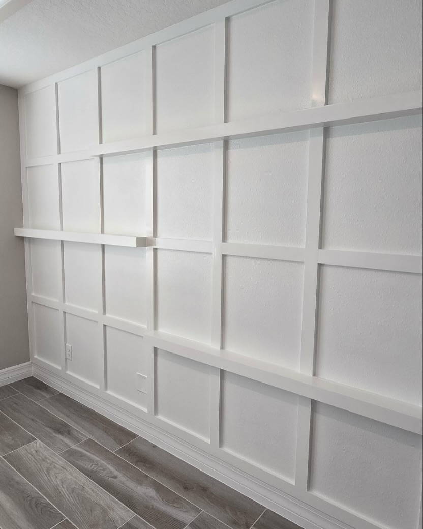 Board and batten accent wall by AVP Construction JAX — Jacksonville & St. John's County, FL
