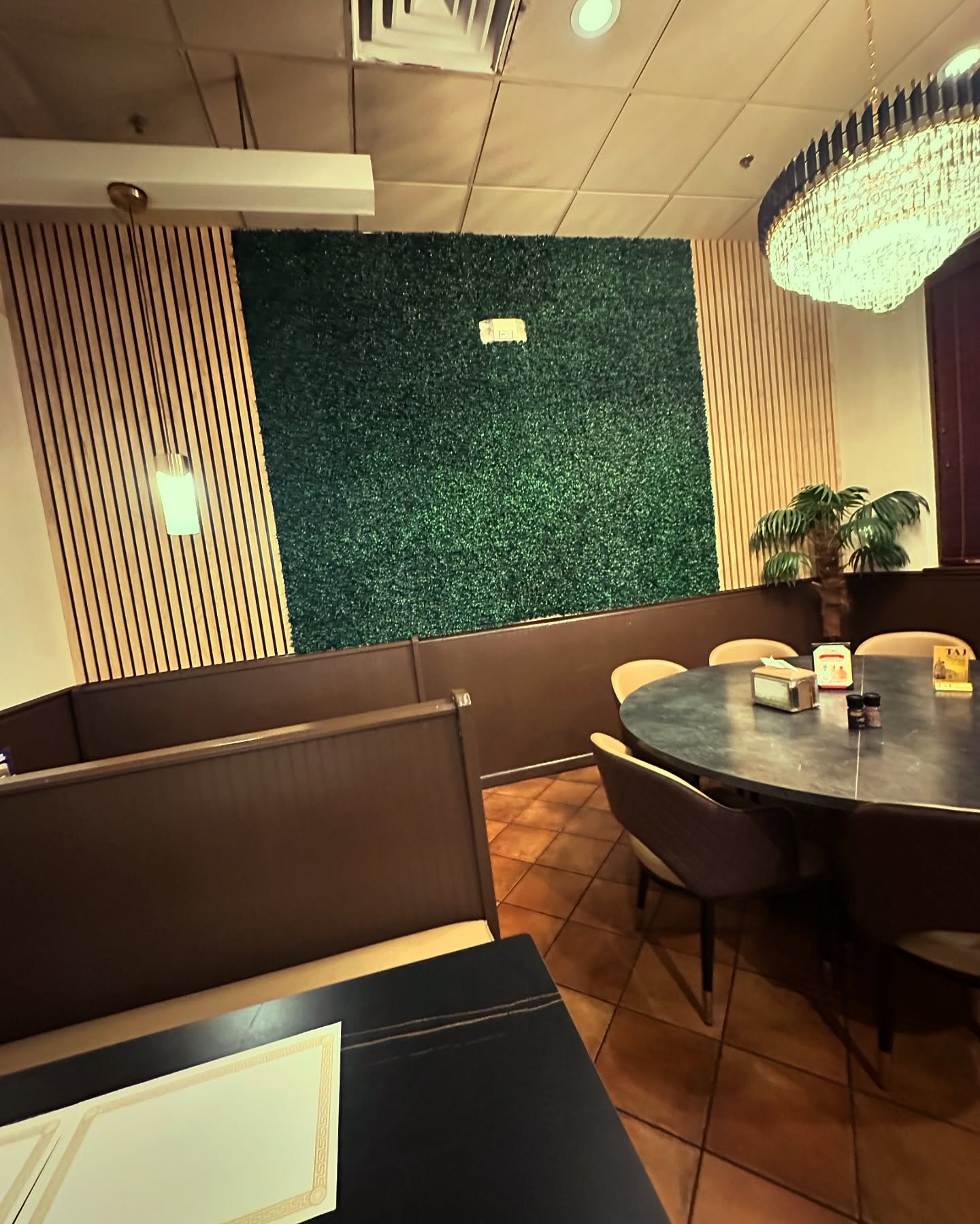 Modern fluted wood accent wall by AVP Construction JAX — Jacksonville & St. John's County, FL