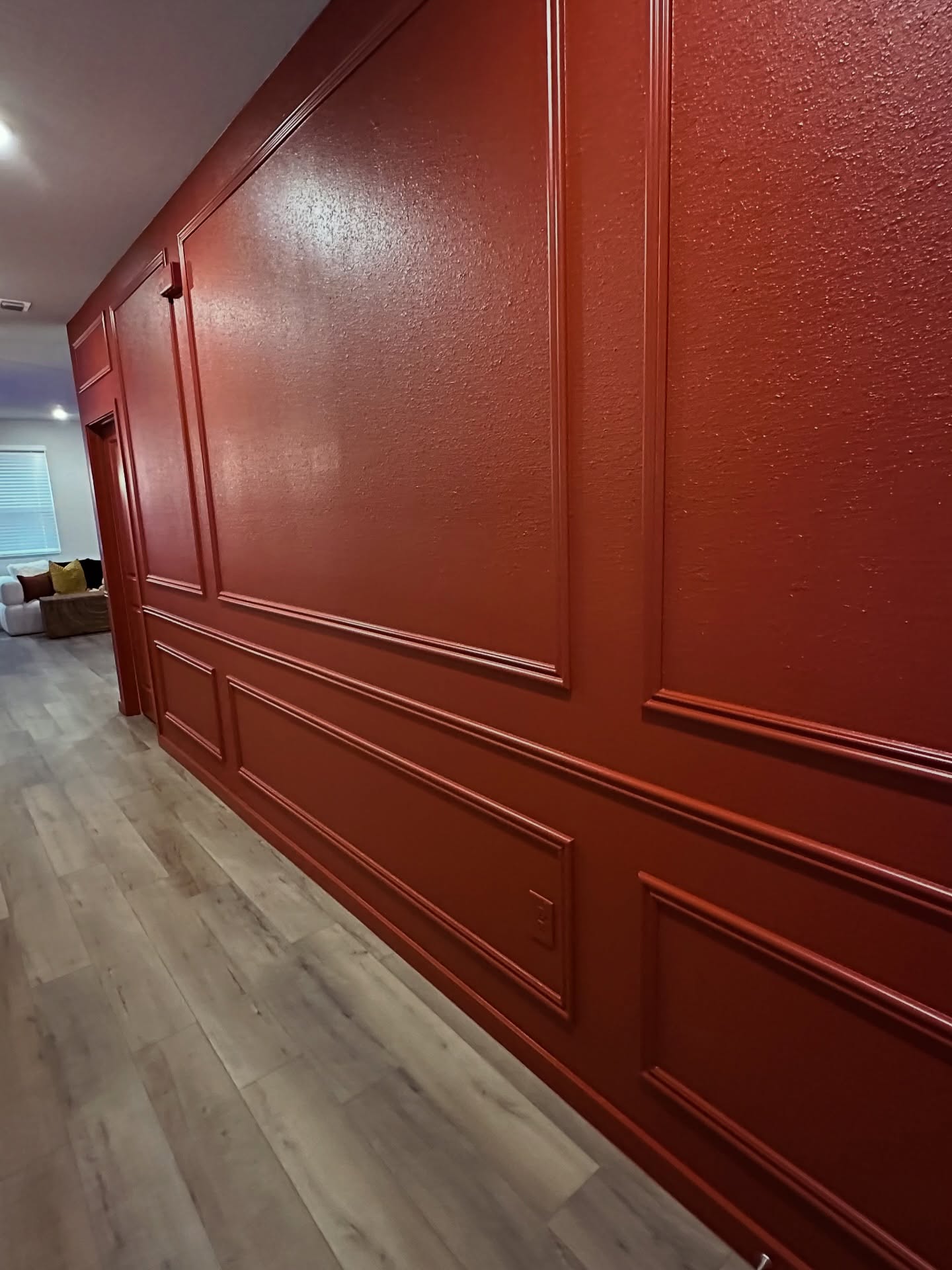 Vertical slat wood accent wall by AVP Construction JAX — Jacksonville & St. John's County, FL