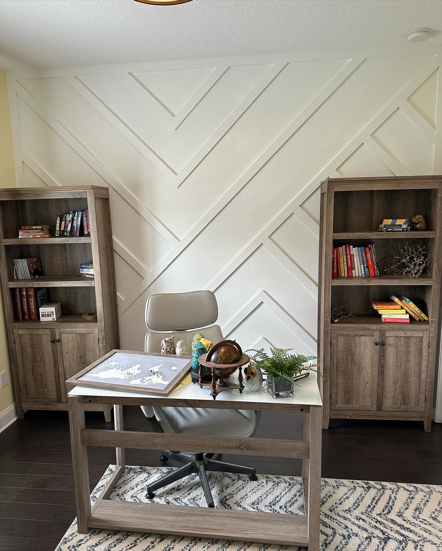 Wainscoting feature wall with chair rail by AVP Construction JAX — Jacksonville & St. John's County, FL