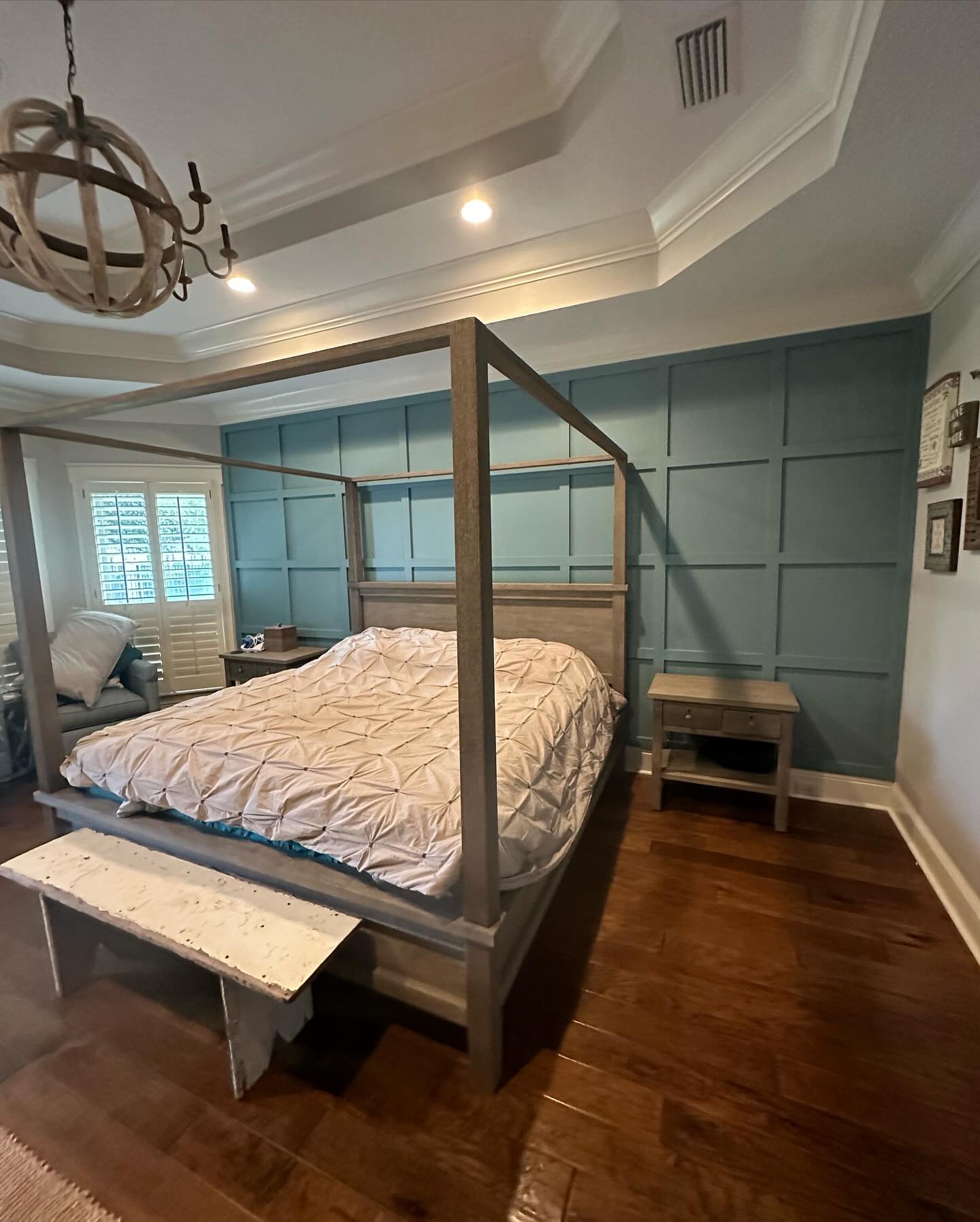 Painted shiplap feature wall by AVP Construction JAX — Jacksonville & St. John's County, FL
