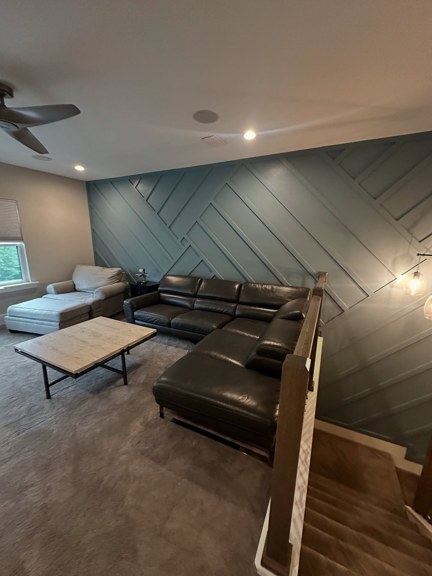 Vertical slat wood accent wall by AVP Construction JAX — Jacksonville & St. John's County, FL