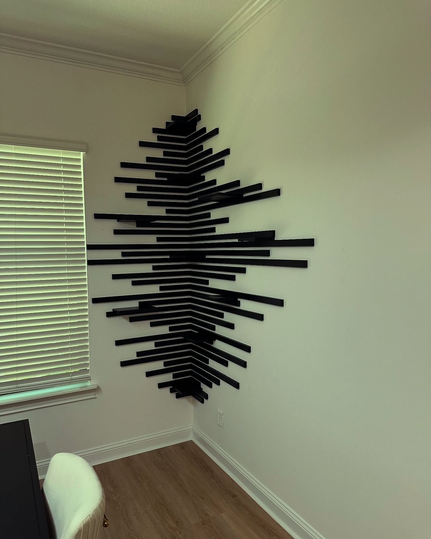 Modern fluted wood accent wall by AVP Construction JAX — Jacksonville & St. John's County, FL