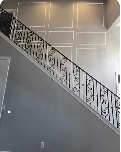 Modern fluted wood accent wall by AVP Construction JAX — Jacksonville & St. John's County, FL
