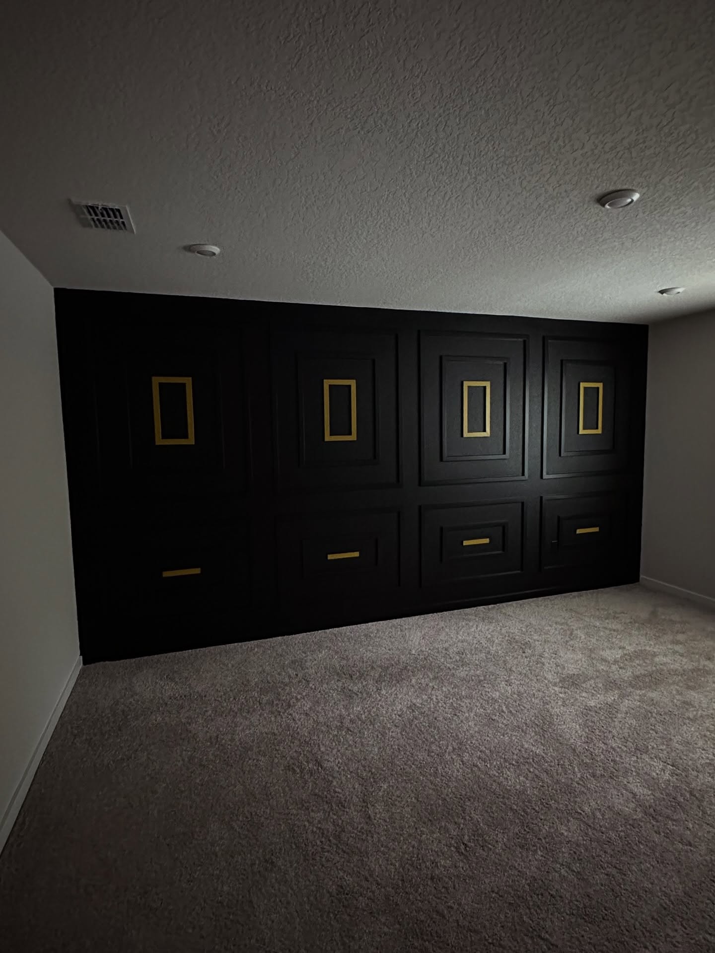 Wainscoting feature wall with chair rail by AVP Construction JAX — Jacksonville & St. John's County, FL