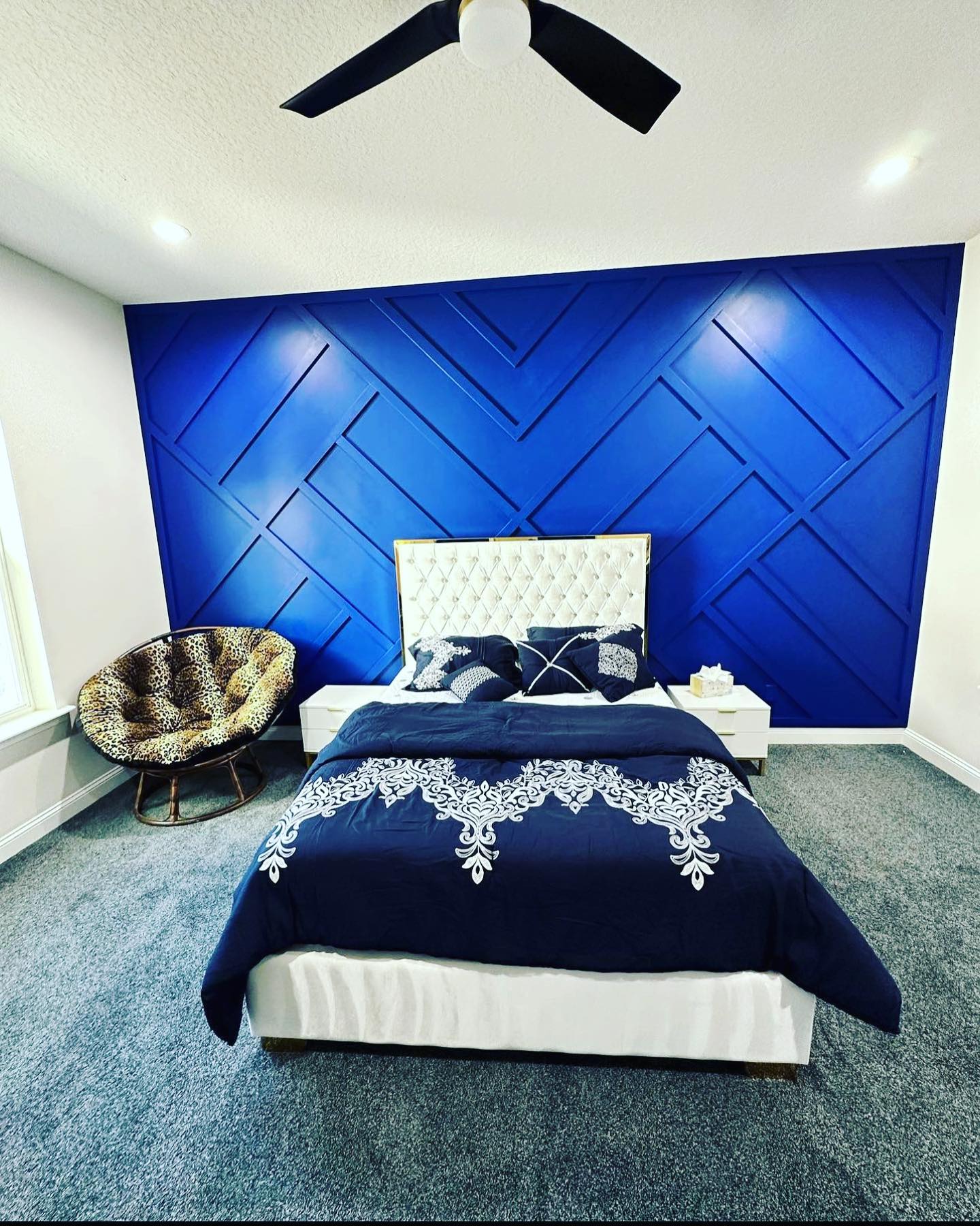Modern fluted wood accent wall by AVP Construction JAX — Jacksonville & St. John's County, FL