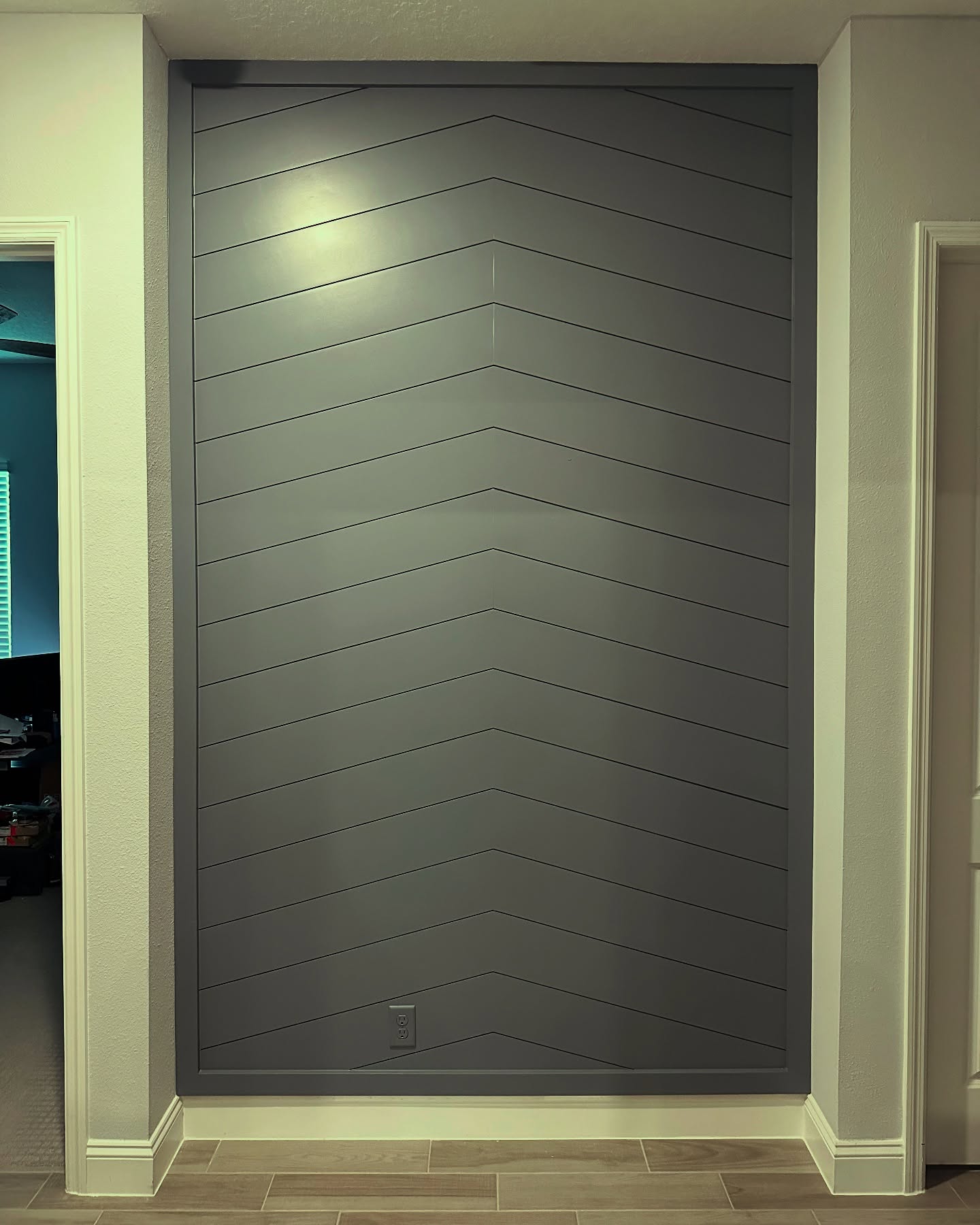 Custom shiplap accent wall by AVP Construction JAX — Jacksonville & St. John's County, FL