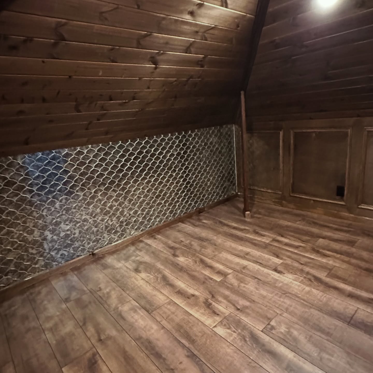Modern fluted wood accent wall by AVP Construction JAX — Jacksonville & St. John's County, FL