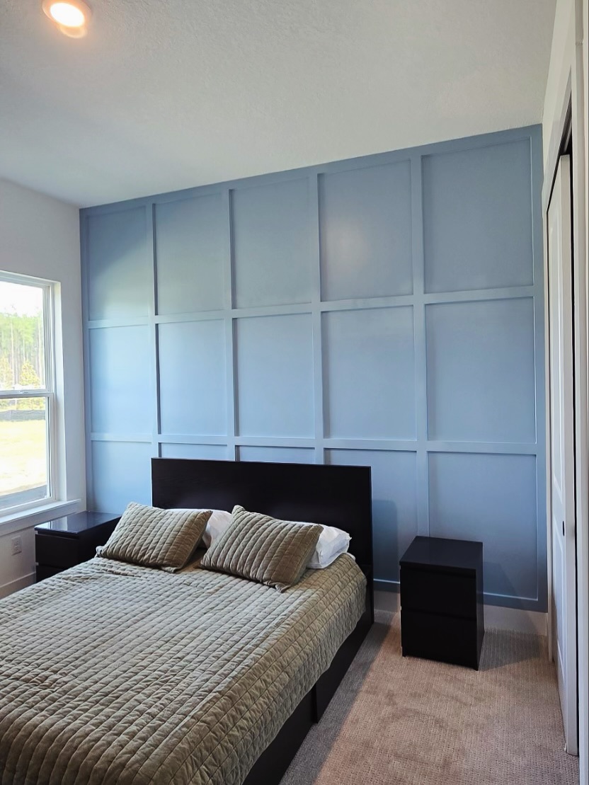 Painted shiplap feature wall by AVP Construction JAX — Jacksonville & St. John's County, FL