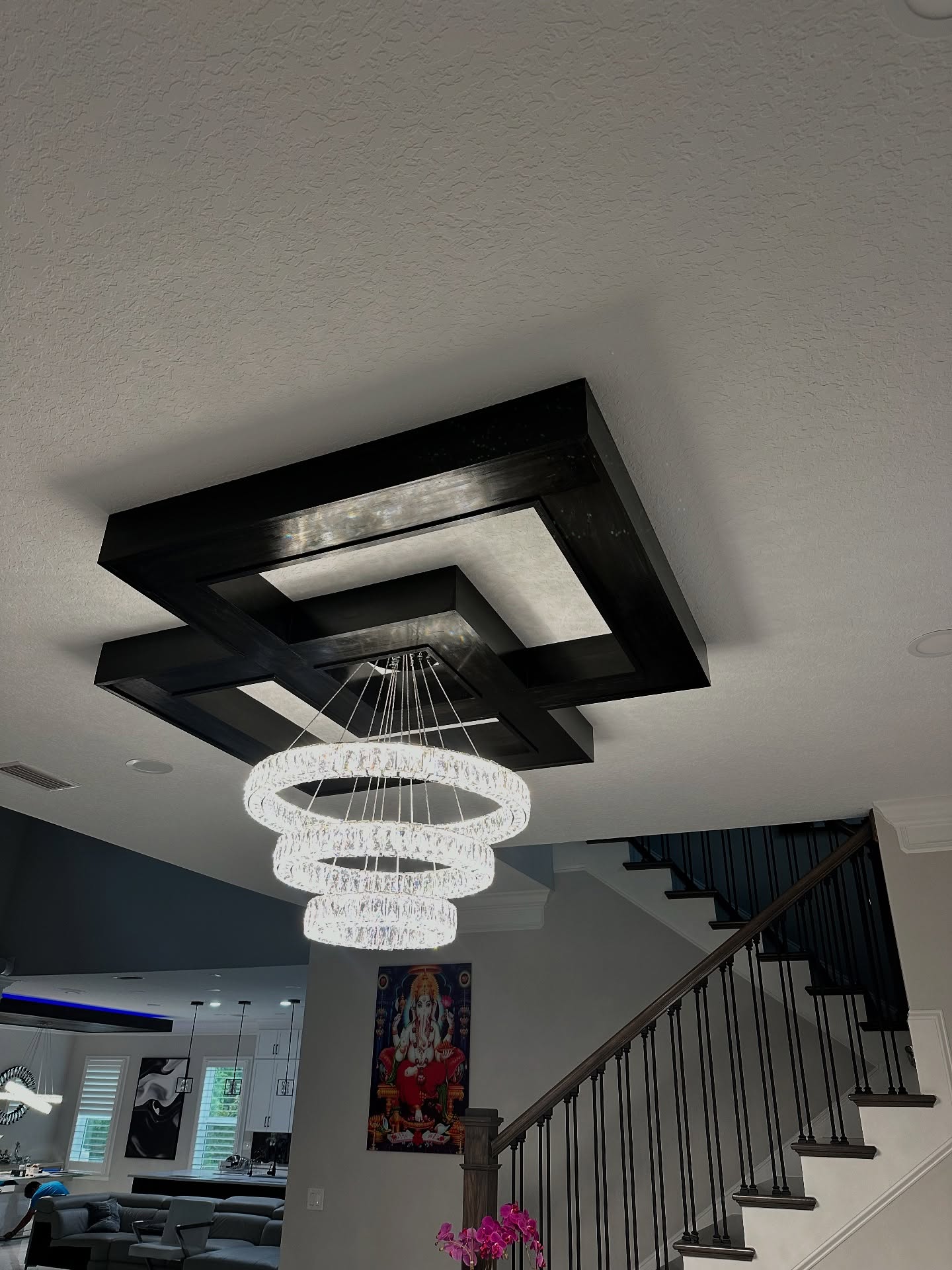 Coffered ceiling with crown molding by AVP Construction JAX — Jacksonville & St. John's County, FL