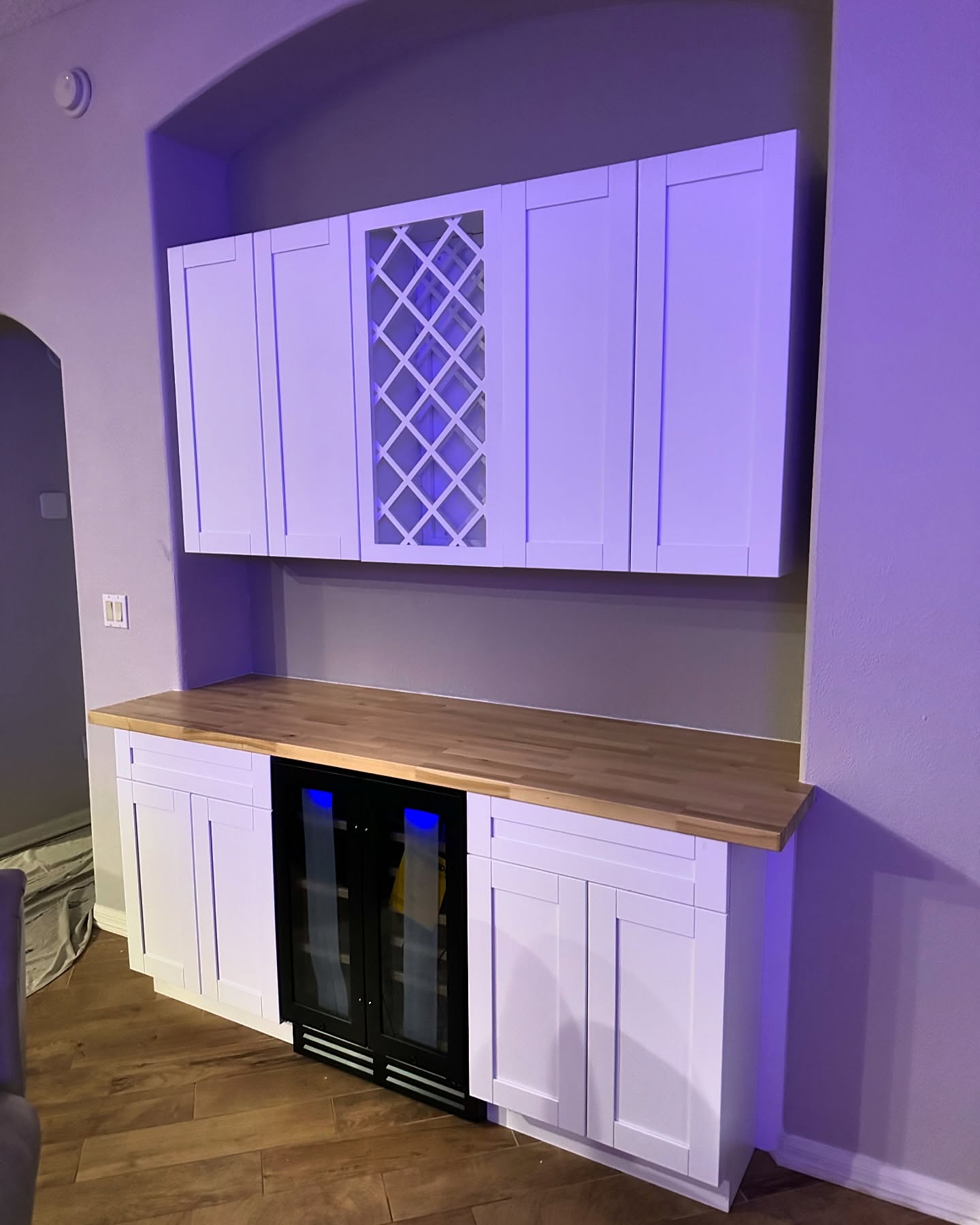 Built-in bar with backsplash and shelving by AVP Construction JAX — Jacksonville & St. John's County, FL