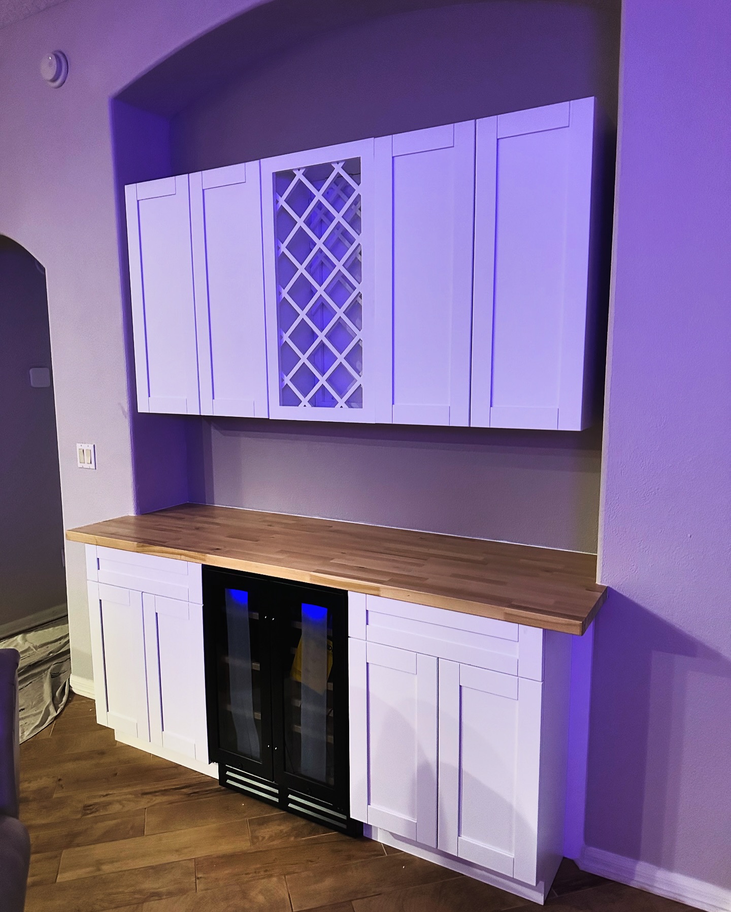 Modern dry bar with quartz countertop by AVP Construction JAX — Jacksonville & St. John's County, FL