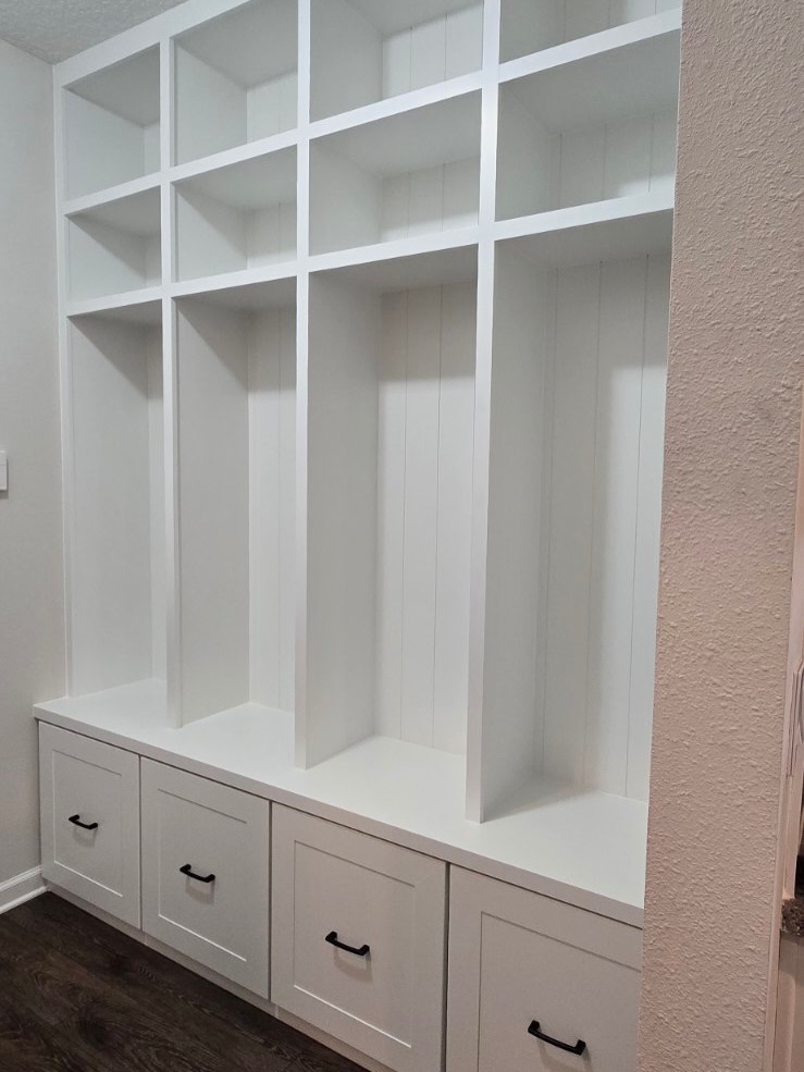 Mudroom locker system with cubbies by AVP Construction JAX — Jacksonville & St. John's County, FL