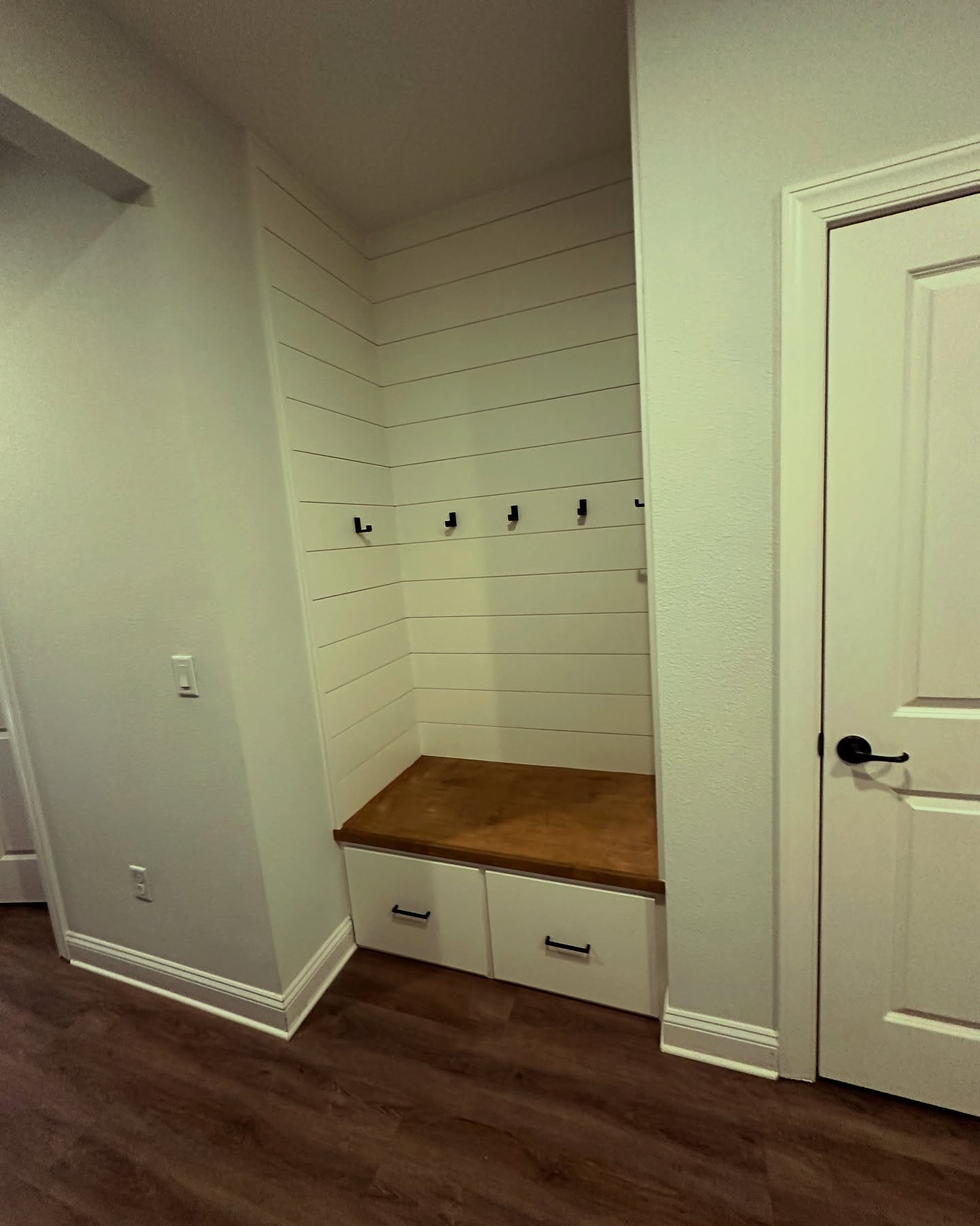 Mudroom drop zone with bench seating by AVP Construction JAX — Jacksonville & St. John's County, FL