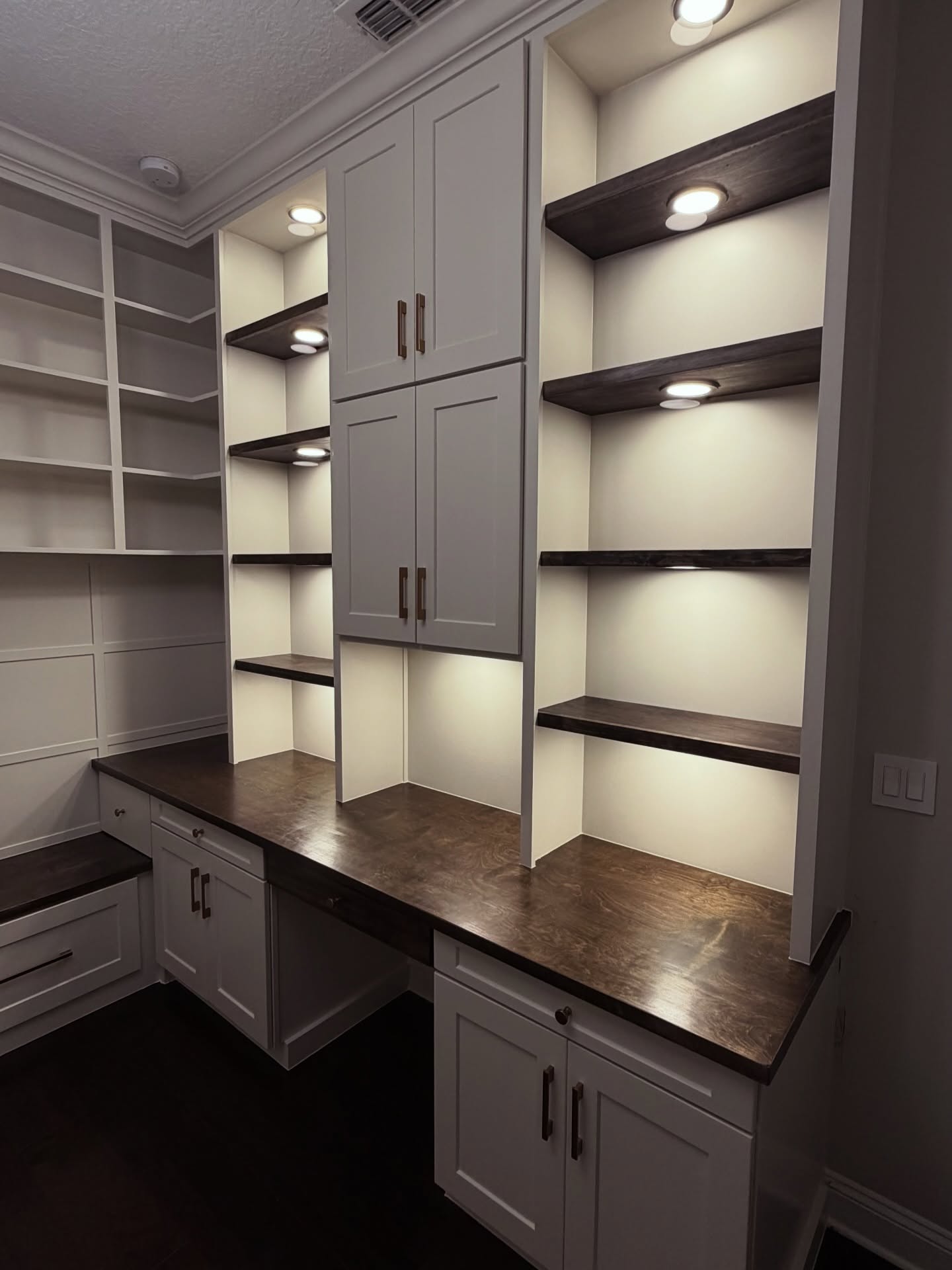 Two-person home office built-in by AVP Construction JAX — Jacksonville & St. John's County, FL