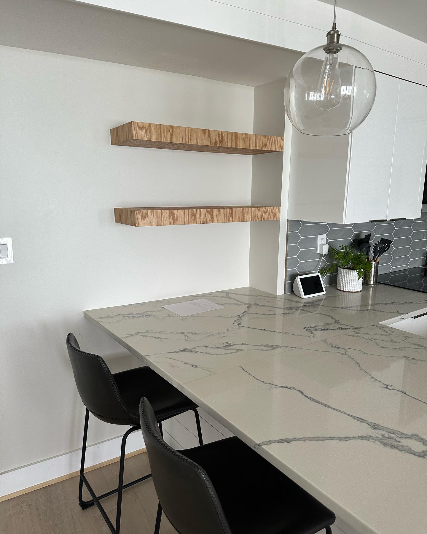 Custom home office built-in desk and shelving by AVP Construction JAX — Jacksonville & St. John's County, FL