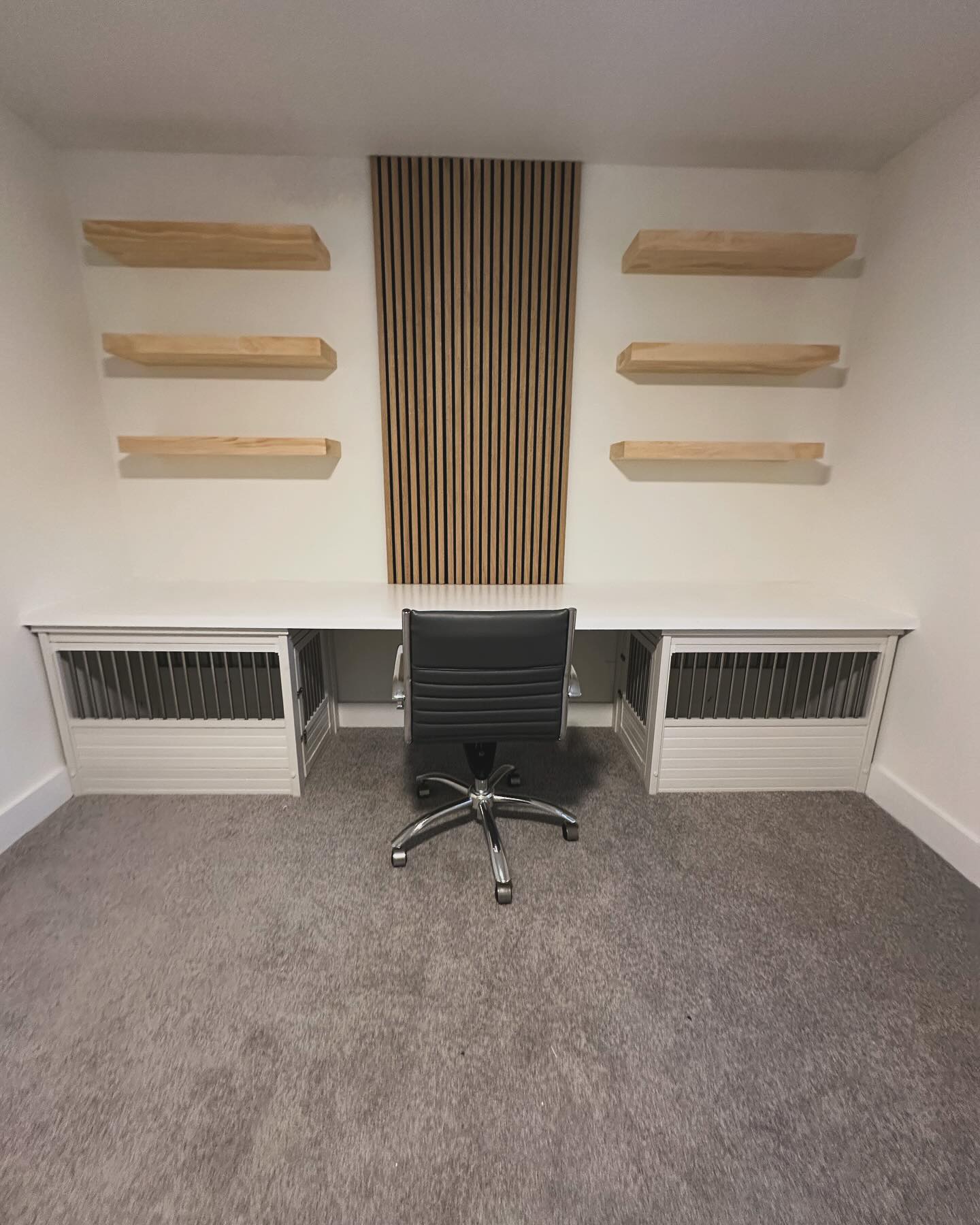 Library-style home office millwork by AVP Construction JAX — Jacksonville & St. John's County, FL