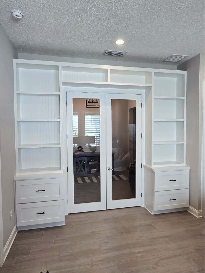 Two-person home office built-in by AVP Construction JAX — Jacksonville & St. John's County, FL