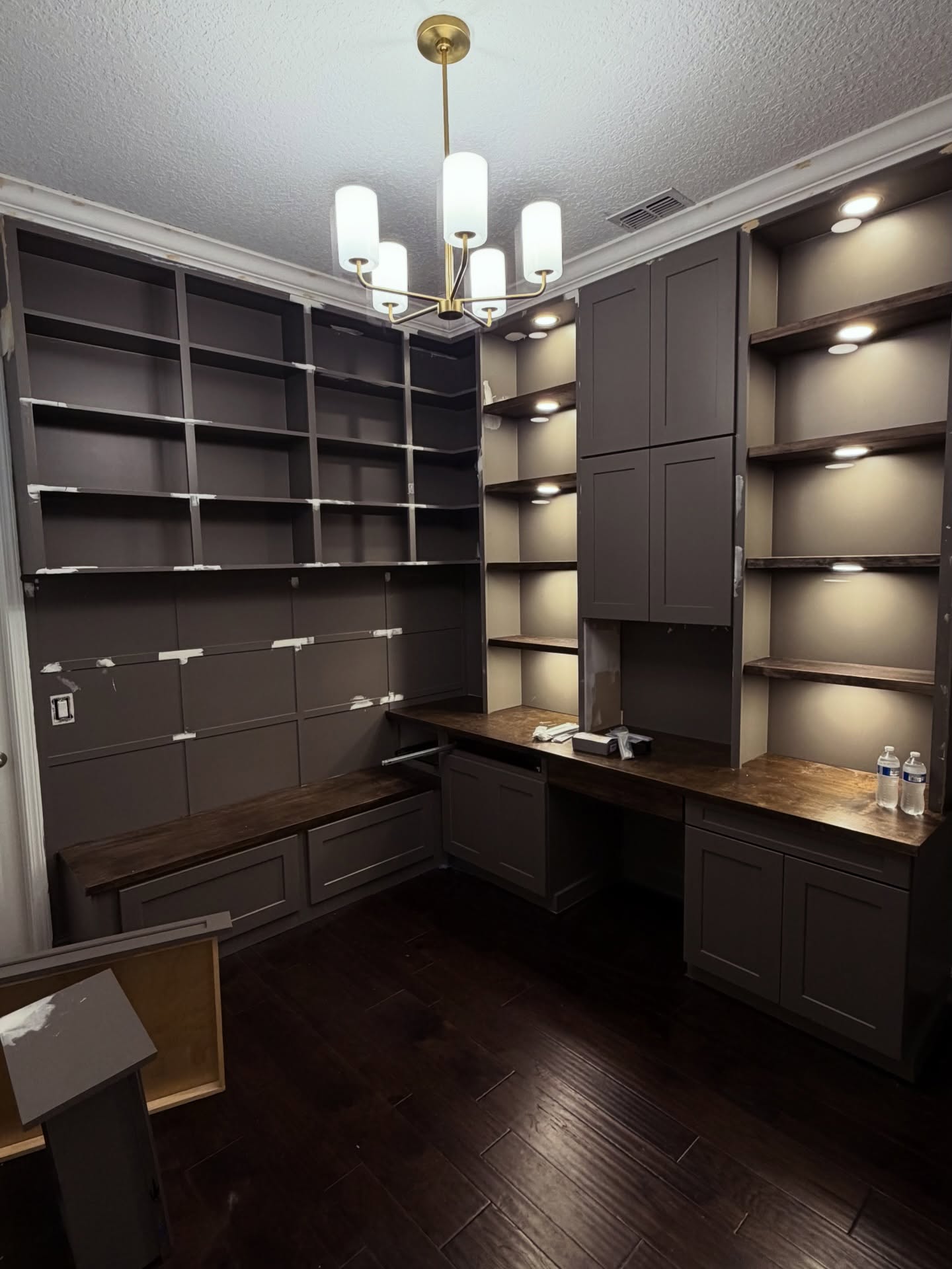 Library-style home office millwork by AVP Construction JAX — Jacksonville & St. John's County, FL