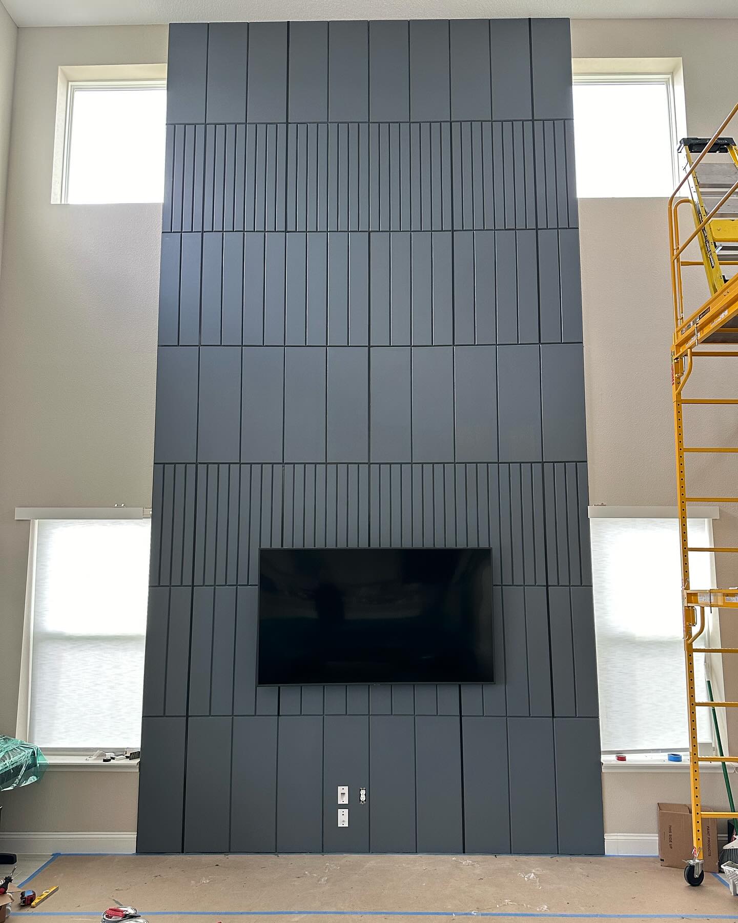 Custom TV entertainment center built-in by AVP Construction JAX — Jacksonville & St. John's County, FL