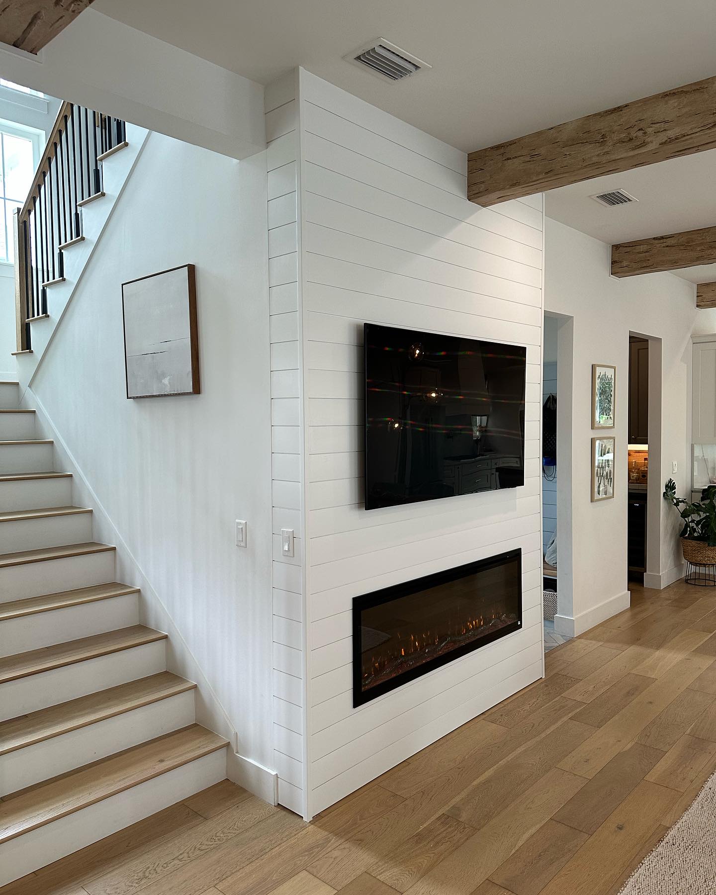 Custom TV entertainment center built-in by AVP Construction JAX — Jacksonville & St. John's County, FL