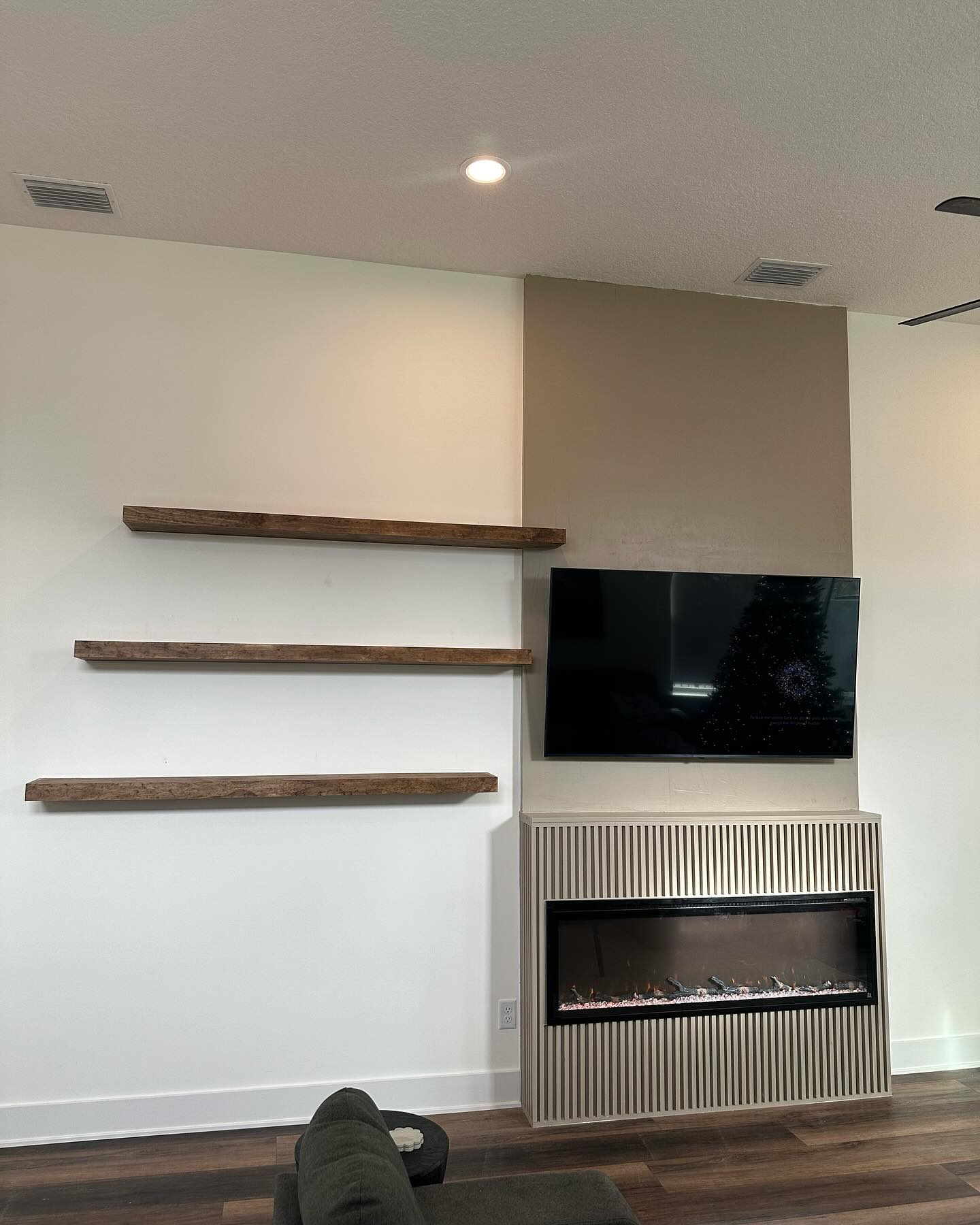 Custom TV entertainment center built-in by AVP Construction JAX — Jacksonville & St. John's County, FL