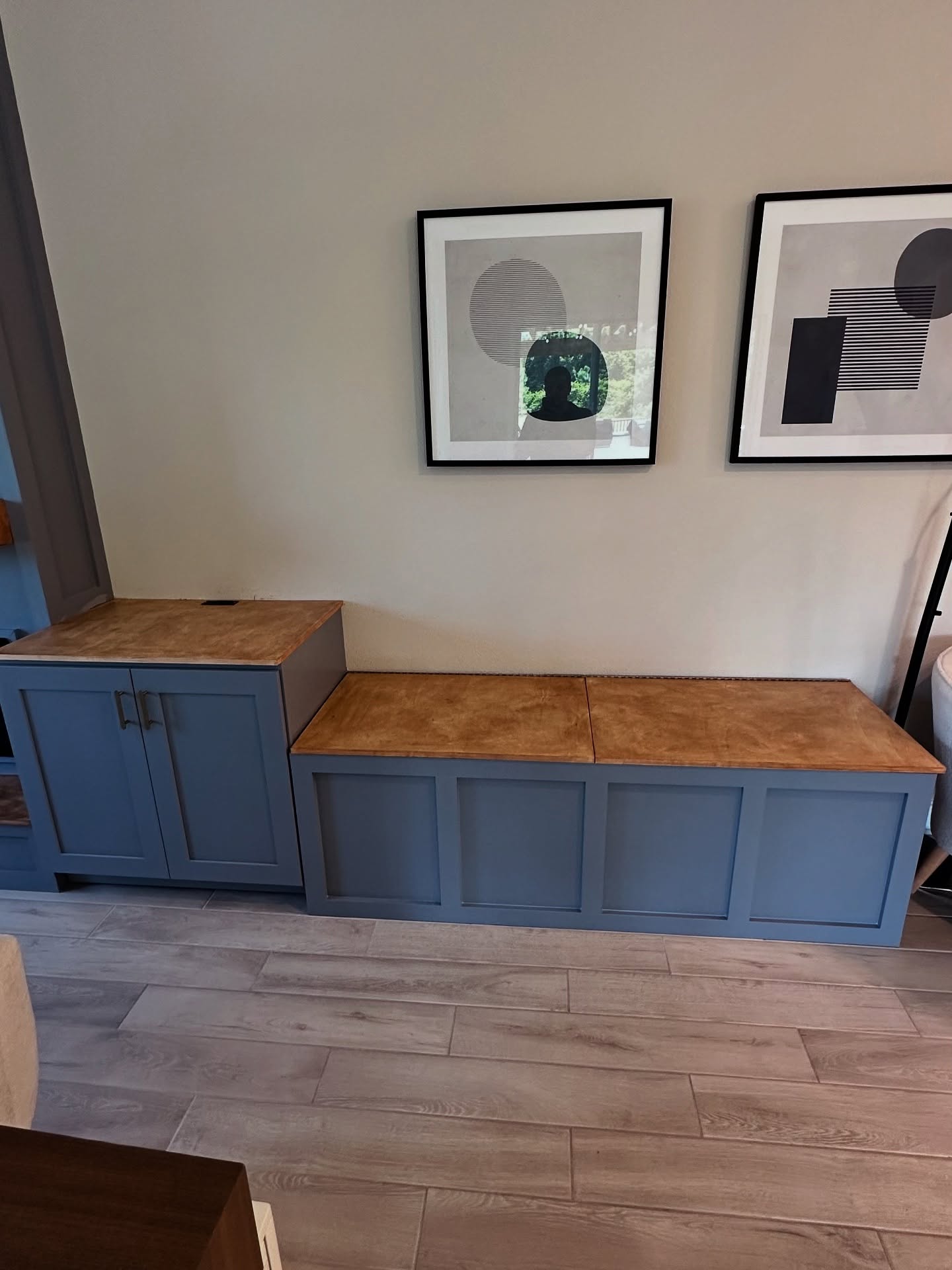 Custom TV entertainment center built-in by AVP Construction JAX — Jacksonville & St. John's County, FL