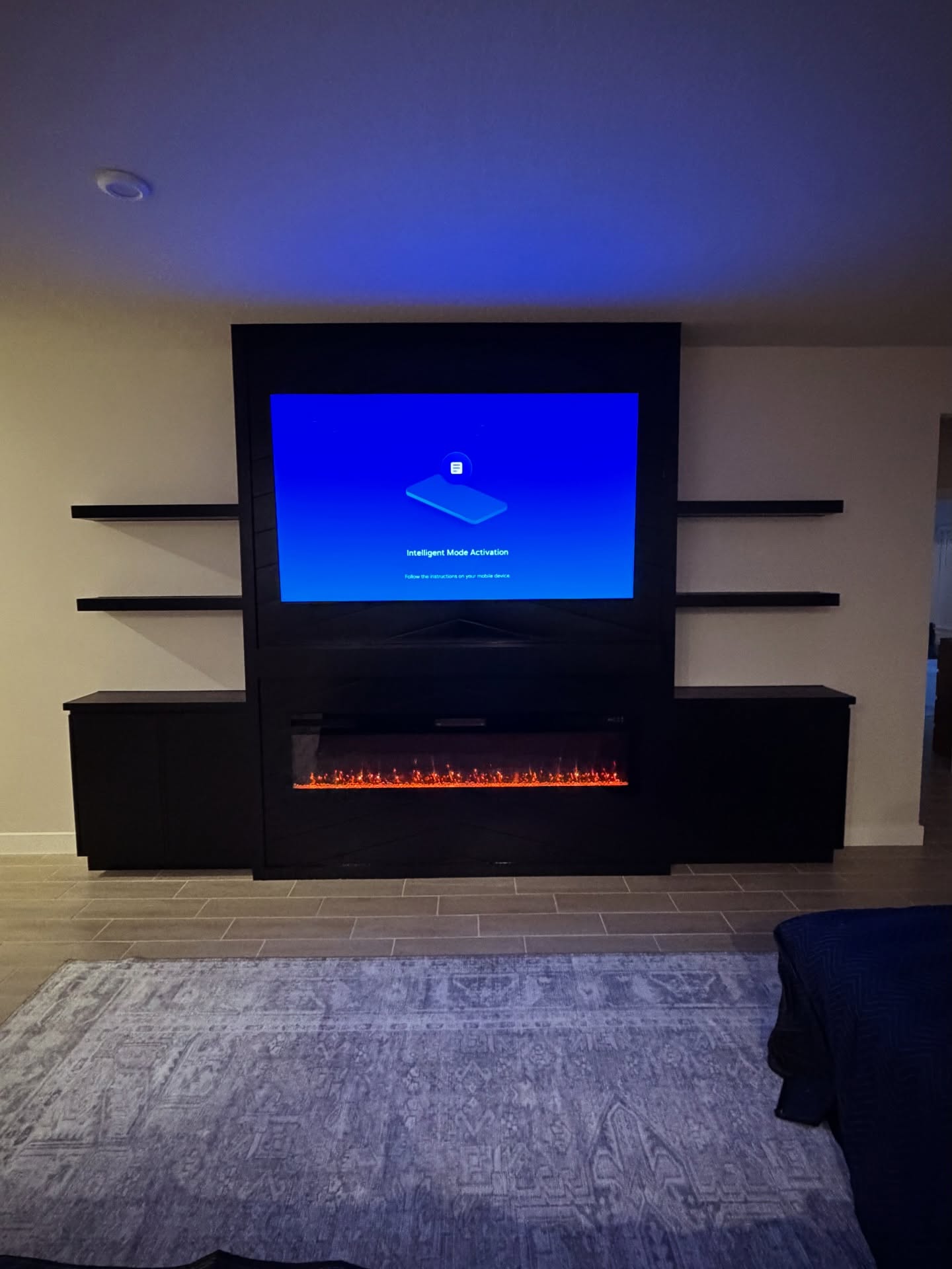 Custom TV entertainment center built-in by AVP Construction JAX — Jacksonville & St. John's County, FL